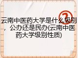 云南中医药大学是什么级别，公办还是民办(云南中医药大学级别性质)