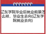 辽东学院毕业后就业前景怎么样，毕业生去向(辽东学院就业去向)