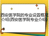 西安医学院的专业设置概况介绍(西安医学院专业介绍)