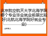 北京航空航天大学北海学院哪个专业毕业就业前景比较好(北航北海学院好就业专业)