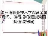 湄洲湾职业技术学院含金量量吗，值得报吗(湄洲湾职院值得报吗)