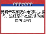 昆明传媒学院自考可以去读吗，流程是什么(昆明传媒自考流程)