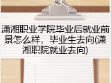 潇湘职业学院毕业后就业前景怎么样，毕业生去向(潇湘职院就业去向)