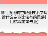 荆门通用航空职业技术学院读什么专业比较有前景(荆门航院前景专业)