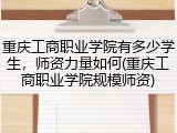 重庆工商职业学院有多少学生，师资力量如何(重庆工商职业学院规模师资)