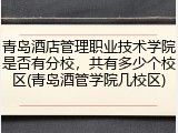 青岛酒店管理职业技术学院是否有分校，共有多少个校区(青岛酒管学院几校区)