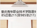 重庆青年职业技术学院是985还是211(非985非211)