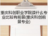 重庆科创职业学院读什么专业比较有前景(重庆科创前景专业)
