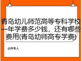 青岛幼儿师范高等专科学校一年学费多少钱，还有哪些费用(青岛幼师高专学费)