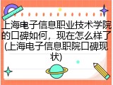 上海电子信息职业技术学院的口碑如何，现在怎么样了(上海电子信息职院口碑现状)