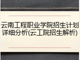 云南工程职业学院招生计划详细分析(云工院招生解析)