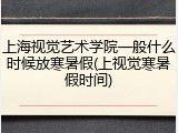 上海视觉艺术学院一般什么时候放寒暑假(上视觉寒暑假时间)