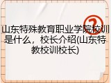 山东特殊教育职业学院校训是什么，校长介绍(山东特教校训校长)