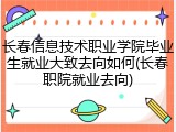 长春信息技术职业学院毕业生就业大致去向如何(长春职院就业去向)