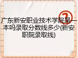 广东新安职业技术学院是一本吗录取分数线多少(新安职院录取线)