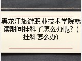 黑龙江旅游职业技术学院就读期间挂科了怎么办呢？(挂科怎么办)