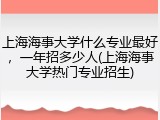 上海海事大学什么专业最好，一年招多少人(上海海事大学热门专业招生)