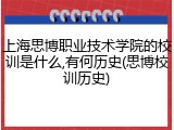 上海思博职业技术学院的校训是什么,有何历史(思博校训历史)