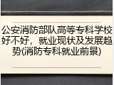 公安消防部队高等专科学校好不好，就业现状及发展趋势(消防专科就业前景)