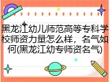 黑龙江幼儿师范高等专科学校师资力量怎么样，名气如何(黑龙江幼专师资名气)