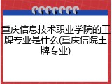 重庆信息技术职业学院的王牌专业是什么(重庆信院王牌专业)