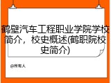 鹤壁汽车工程职业学院学校简介，校史概述(鹤职院校史简介)