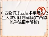 广西物流职业技术学院的招生人数和计划解读(广西物流学院招生解析)