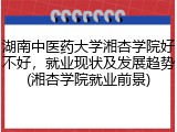 湖南中医药大学湘杏学院好不好，就业现状及发展趋势(湘杏学院就业前景)