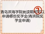 青岛滨海学院就读期间可以申请哪些奖学金(青滨院奖学金申请)