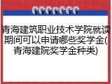 青海建筑职业技术学院就读期间可以申请哪些奖学金(青海建院奖学金种类)