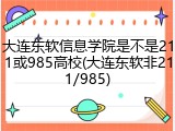 大连东软信息学院是不是211或985高校(大连东软非211/985)