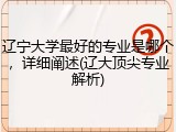 辽宁大学最好的专业是哪个，详细阐述(辽大顶尖专业解析)