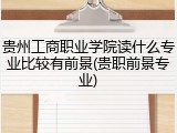 贵州工商职业学院读什么专业比较有前景(贵职前景专业)