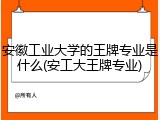安徽工业大学的王牌专业是什么(安工大王牌专业)