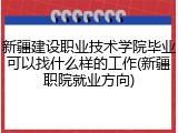 新疆建设职业技术学院毕业可以找什么样的工作(新疆职院就业方向)