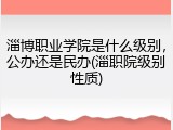 淄博职业学院是什么级别，公办还是民办(淄职院级别性质)