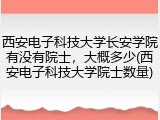 西安电子科技大学长安学院有没有院士，大概多少(西安电子科技大学院士数量)