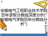 安徽电气工程职业技术学院历年录取分数线深度分析("安徽电气学院历年分数线分析")
