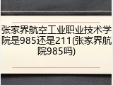 张家界航空工业职业技术学院是985还是211(张家界航院985吗)