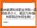 榆林能源科技职业学院一届招收多少人，最近几年(榆林职院近年招生数)