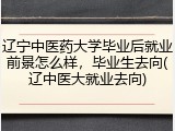 辽宁中医药大学毕业后就业前景怎么样，毕业生去向(辽中医大就业去向)
