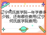 辽宁何氏医学院一年学费多少钱，还有哪些费用(辽宁何氏医学院费用)