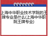 上海中华职业技术学院的王牌专业是什么(上海中华职院王牌专业)