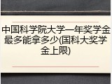 中国科学院大学一年奖学金最多能拿多少(国科大奖学金上限)
