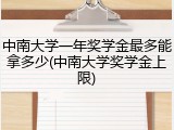 中南大学一年奖学金最多能拿多少(中南大学奖学金上限)