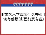 山东艺术学院读什么专业比较有前景(山艺前景专业)