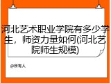河北艺术职业学院有多少学生，师资力量如何(河北艺院师生规模)