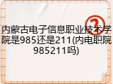 内蒙古电子信息职业技术学院是985还是211(内电职院985211吗)