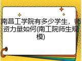 南昌工学院有多少学生，师资力量如何(南工院师生规模)