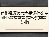 首都经济贸易大学读什么专业比较有前景(首经贸前景专业)